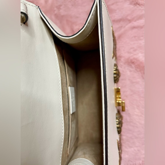 GUCCI Sylvie Top Handle Bag Embellished Leather Mini - Picture 11 of 13